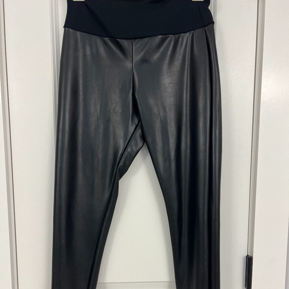Spanx Faux Leather Black Leggings